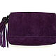 Order Purple suede clutch bag with brush. Inessa Tche. Livemaster. . Clutches Фото №3