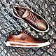 Sneakers made of genuine python leather in brown color, and burgundy cattle. Training shoes. SHOES&BAGS. My Livemaster. Фото №4