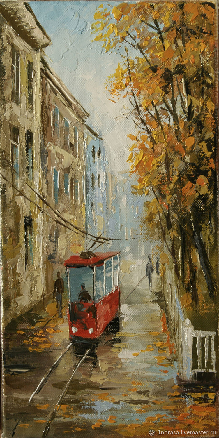 Картина Прага трамвайчик