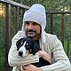 Шапка-ушанка вязаная УМА с подкладкой кофе и снежный белый. Шапка-ушанка. Вязаный кэжуал  UNIC Ирина. Интернет-магазин Ярмарка Мастеров.  Фото №2