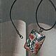 Кулон подвеска с пейзажной яшмой. Подвеска. Украшения Elle Helle. Интернет-магазин Ярмарка Мастеров.  Фото №2