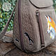 Order Backpack SP-M with a pocket 'Fox'. Tera. Bags and backpacks with embr. Livemaster. . Backpacks Фото №3