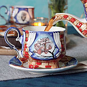 Посуда handmade. Livemaster - original item Tea porcelain couple 
