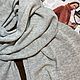 Шарф-палантин 100% шерсть мериноса Classic светло серый. Палантины. Уникальные свитера и шарфы Hitwool. Ярмарка Мастеров.  Фото №6