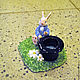 Order Candlestick 'Rabbit and hat'. Elena Zaychenko - Lenzay Ceramics. Livemaster. . Candlesticks Фото №3
