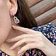Серьги матрёшки из серебра с фианитами. Серьги классические. silver-store. Ярмарка Мастеров.  Фото №5