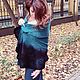 Палантин "Бирюза". Палантины. Crazy FOX. Интернет-магазин Ярмарка Мастеров.  Фото №2