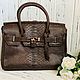 Сумка Шамбери из кожи питона 30 см. Классическая сумка. EXOTIQUE LUXURY PYTHON. Ярмарка Мастеров.  Фото №4