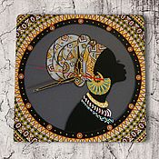 Тарелка настенная декоративная " Птица Киви"