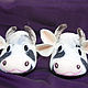 Order Felted Slippers 'Cows'. MMwool (marinamol). Livemaster. . Slippers Фото №3