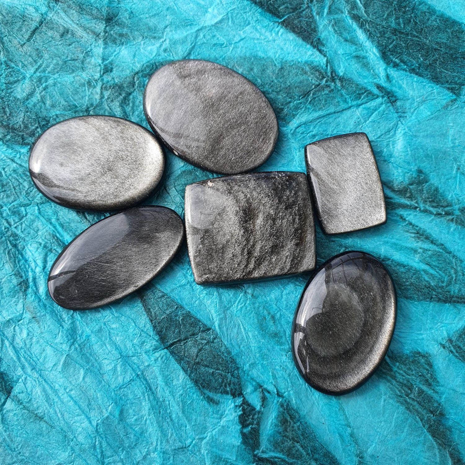 Серебряный обсидиан кабошоны купить в интернет-магазине Ярмарка ...