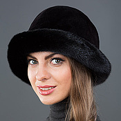Шапки: Меховая шапка Барбара из скандинавской лисы(черно-рыжая)