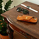 Очечник из кожи Dark Yellow Croco. Очечник. Stitch & Leather. Ярмарка Мастеров.  Фото №4