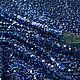 Ткань пайетки на сетке голубые. Ткани. БАРХАТ Итальянские ткани (barhat-tkani). Ярмарка Мастеров.  Фото №5