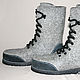 Mens felted shoes ankle Boots. Boots. MMwool (marinamol). Online shopping on My Livemaster.  Фото №2