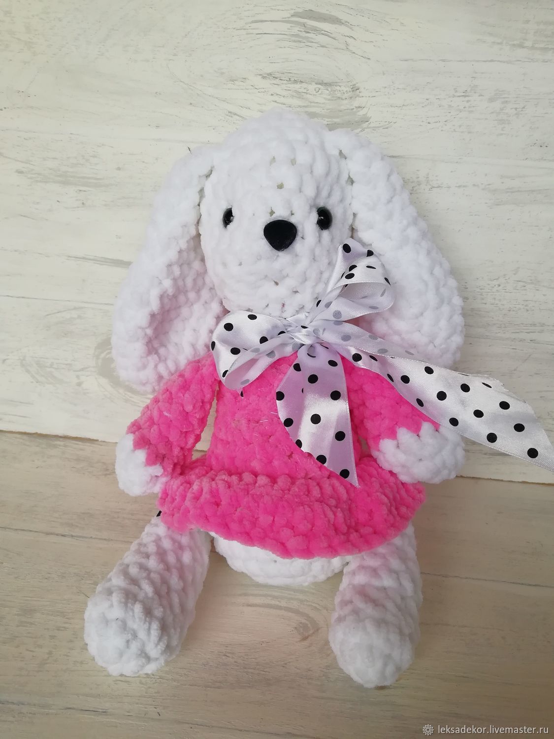 Soft toys: Bunny knitted 30 cm. Marshmallow tender Bunny, Stuffed Toys, Moscow,  Фото №1