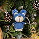 Cat in a blue hat with a POM-POM, Stuffed Toys, Lipetsk,  Фото №1