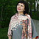 Elegant women's shawl shawl scarf with tassels for spring Delicate Beige. Shawls. Azhurles. My Livemaster. Фото №4