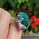Заказать Кольцо с Диоптазом Ашерит серебро 925 пробы с чернением. Jeweller -Danil. Ярмарка Мастеров. . Кольца Фото №3