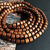 Материалы для творчества handmade. Livemaster - original item Beads Rosewood Santos (Morado) valuable wood 7h8mm. Handmade.