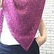 Заказать Шаль ажурная  “фуксия». JULYWOOL// Юлия. Ярмарка Мастеров. . Шали Фото №3