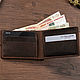 Purse wallet, mens genuine leather, Purse, Moscow,  Фото №1