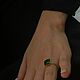 Кольцо с изумрудом с зеленым камнем. Кольца. AVI JUVI. Ярмарка Мастеров.  Фото №6