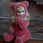 Куклы и игрушки handmade. Livemaster - original item Copy of Collectible Artist OOAK Handmade Teddy Doll Forget-me-not. Handmade.