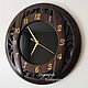 Round wall clock made of wood and glass. Watch. KancyrevDecoration. Online shopping on My Livemaster.  Фото №2
