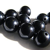 Материалы для творчества handmade. Livemaster - original item Natural jet beads smooth ball 10mm. Handmade.