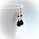 Earrings with black spinel and moonstone. Earrings. Solanda. Online shopping on My Livemaster.  Фото №2