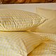 Заказать Постельное бельё из варёного хлопка, 100% хлопок, клетка, желтый. Постельное белье на заказ (foryouforhome). Ярмарка Мастеров. . Комплекты постельного белья Фото №3