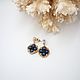 Poussette earrings with lapis lazuli Chica. Stud earrings. elena (luxus-stil). My Livemaster. Фото №4