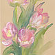 Painting Tulips in watercolor and pastel. Pictures. gaychuk. Online shopping on My Livemaster.  Фото №2