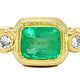 Сатиновое кольцо из жёлтого золота 18K с колумбийским изумрудом 2,70 k, Кольца, Вест-Палм-Бич,  Фото №1