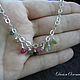Silver necklace 'Rainbow' with tourmalines. Necklace. DumeOlechka.Design.Jewelry. Online shopping on My Livemaster.  Фото №2