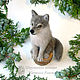 Top gray barrel / wolf felted wool / toy interior. Felted Toy. Woolen Zoo. Online shopping on My Livemaster.  Фото №2