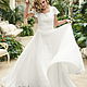Long Ivory Chiffon Wedding Dress L20 with Lace. Wedding dresses. APILAT. Online shopping on My Livemaster.  Фото №2