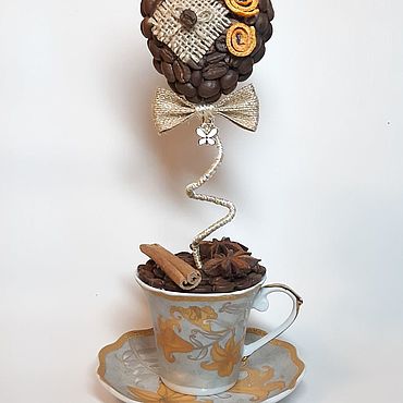 Топиарий из кофе. Кофейное дерево - Кофейный топиарий — декорация для кухни