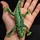 Order green iguana. Lebedeva Lyudmila (knitted toys). Livemaster. . Miniature figurines Фото №3