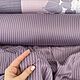 Тенсель с полосками и цветами фиолетовый эвкалиптовое волокно лиоцел. Ткани. ЗОЛУШКА ✂️Ткани для дома. Ярмарка Мастеров.  Фото №4