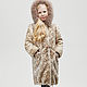 Natural Mouton fur coat with a pattern ' twig', Childrens outerwears, Pyatigorsk,  Фото №1