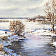 The picture winter 'White plains' watercolor, Pictures, Moscow,  Фото №1