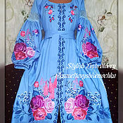 Одежда handmade. Livemaster - original item Dress embroidered 