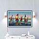 Painting with pastels 'Striking the sails' 32h50 see the picture of the sea with yachts, Pictures, Kolomna,  Фото №1