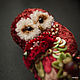 Brooch 'Sovushka Cranberry». Owl is the barn owl. Brooches. Coffeelena. Online shopping on My Livemaster.  Фото №2
