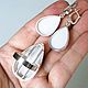 A set of cacholong. Jewelry Sets. Stones Gems from Siberia. My Livemaster. Фото №6