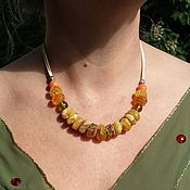 Украшения handmade. Livemaster - original item Medical Amber choker beads from amber medical for summer 44cm. Handmade.