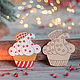 Set for painting 12 pcs Cupcakes blanks for painting New Year, Blanks for decoupage and painting, Brest,  Фото №1
