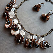 Украшения handmade. Livemaster - original item Jewelry sets: Modern, Necklace and earrings with rose quartz. Handmade.